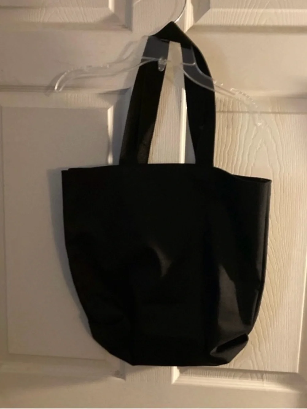 Victoria's Secret Black Canvas Embroidered Tote Bag